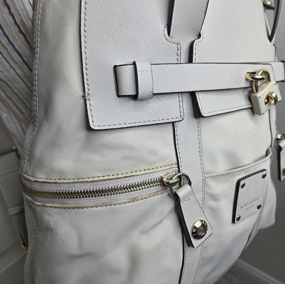 Henri Bendel Jetsetter Backpack in Cream - Picture 4 of 10